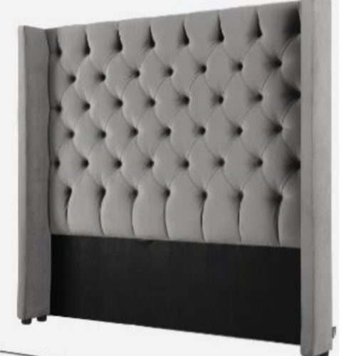 Padded  Button Headboard with Wings