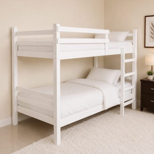 Designer White Double Bunk
